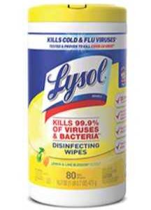 Lysol® Disinfecting Wipes - 80 ct. Canister, Lemon & Lime Blossom