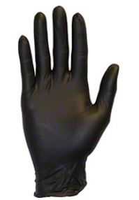Safety Zone Black Medical Nitrile Exam Glove - Medium-1BX