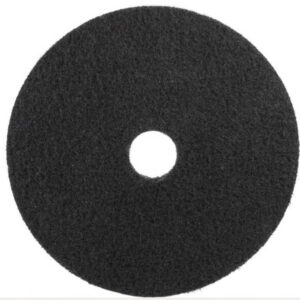 3M Stripping Pad: Stripping, Black, 20 in Dia, Polyester, (EACH)