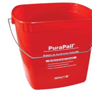 Impact® 6 Qt. Red "Sanitizing" Square Utility Pai